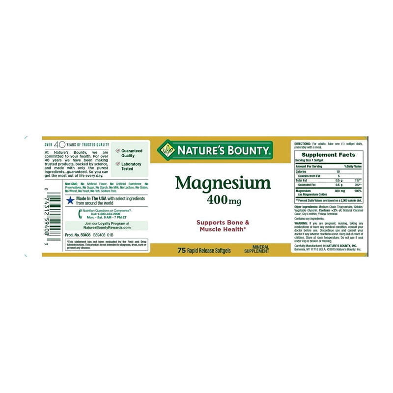 Nature’s Bounty Magnesium Rapid Release 400 mg_img_1