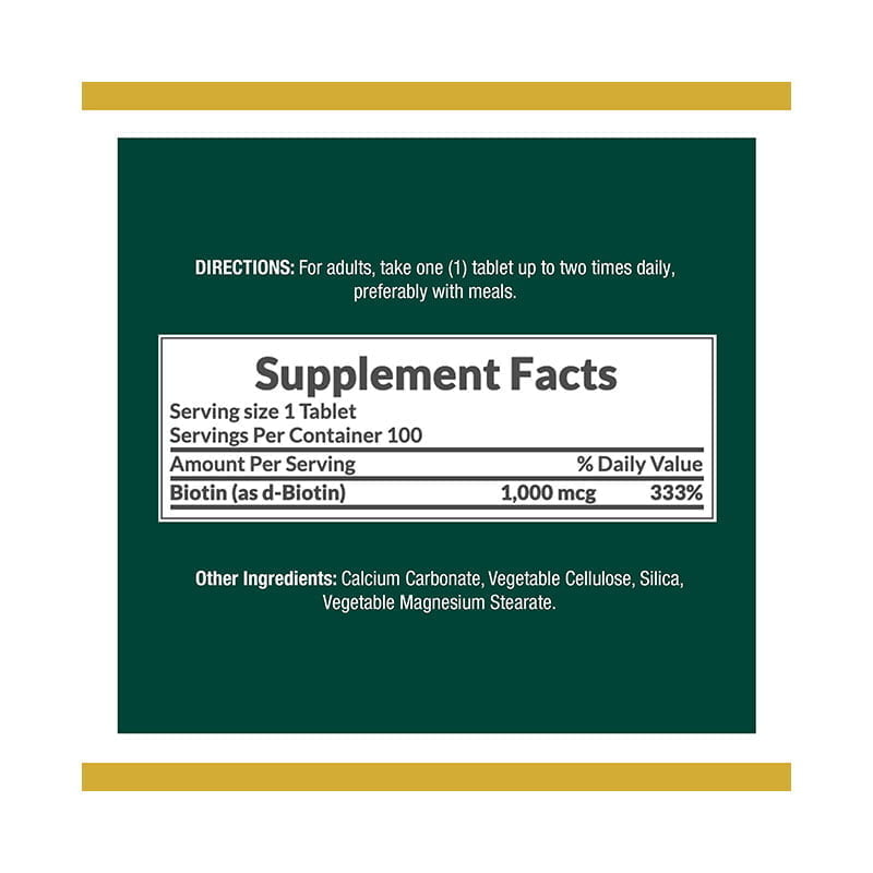 Nature’s Bounty Biotin 1000mcg_img_1