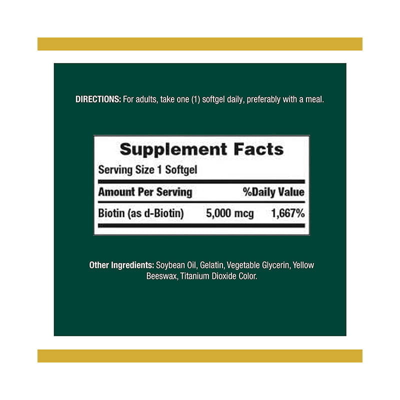 Nature’s Bounty Biotin 5000 mcg Rapid Release_img_1