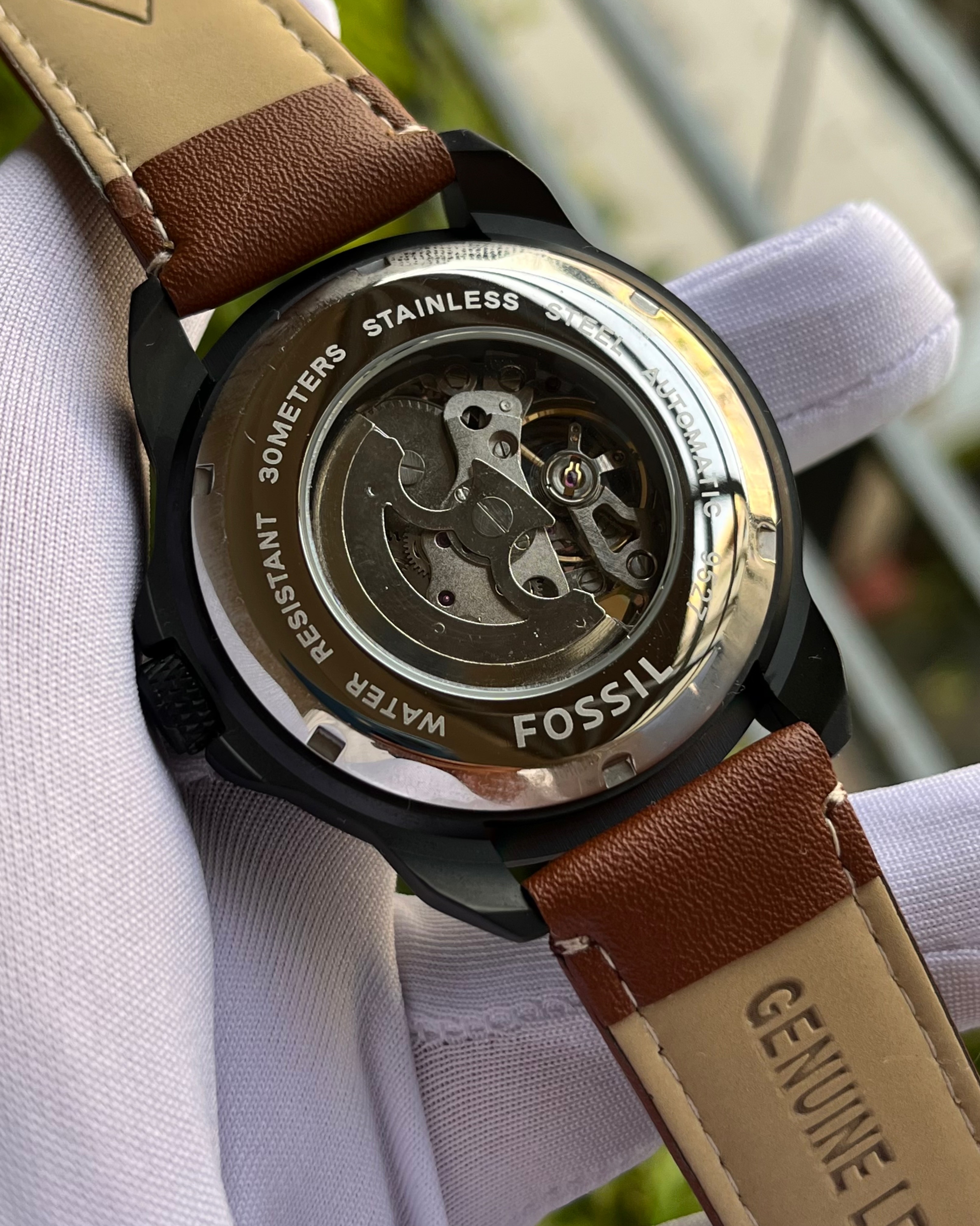 FOSSIL NUMERIC DIAL HEAVY AUTO BLACK DIAL BROWN BELT (SEMI AAA)_img_1