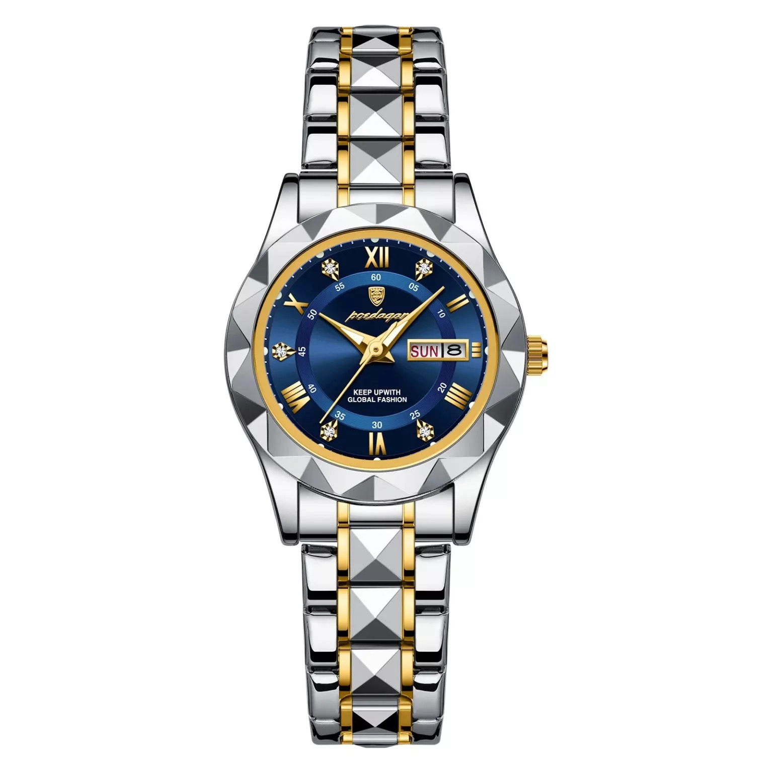 Poedagar 306 For Women – Silver Gold Blue