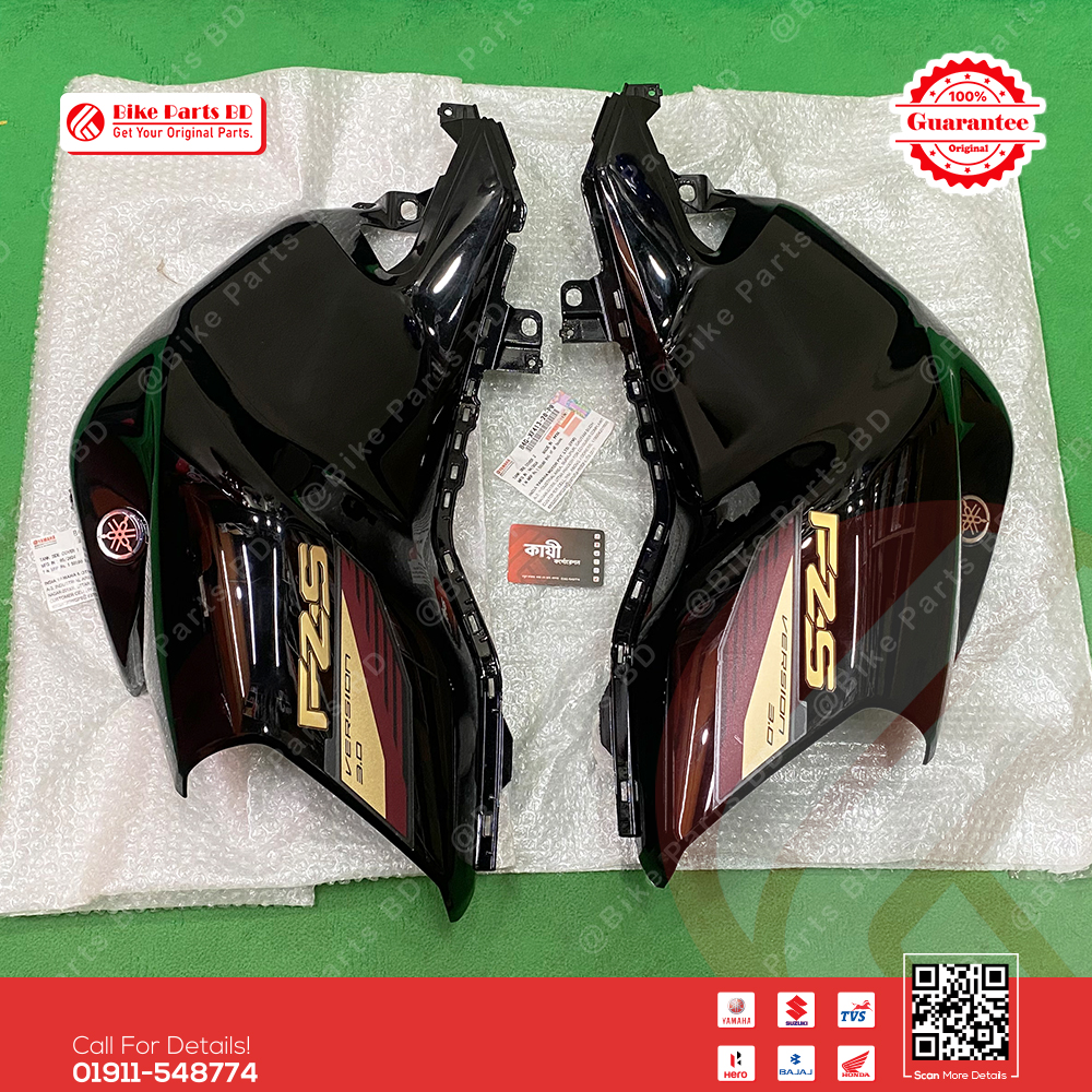 Tanky Box for Yamaha FZS V3 Deluxe (Metallic Black) bike. thumbnail 2