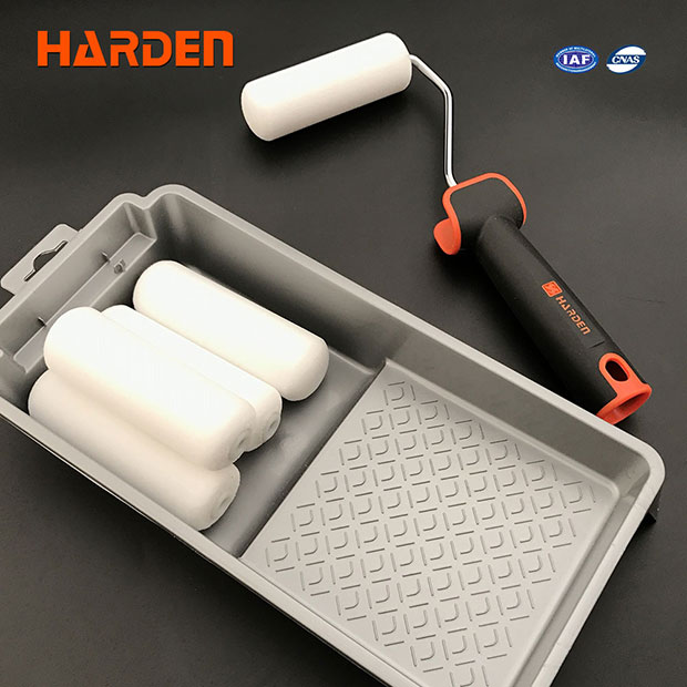 HARDEN 620133 4" 7Pcs Roller Brush Set Cost-effective smart paint roller, painting rollers and brushes, microfiber paint roller set 620133_img_1