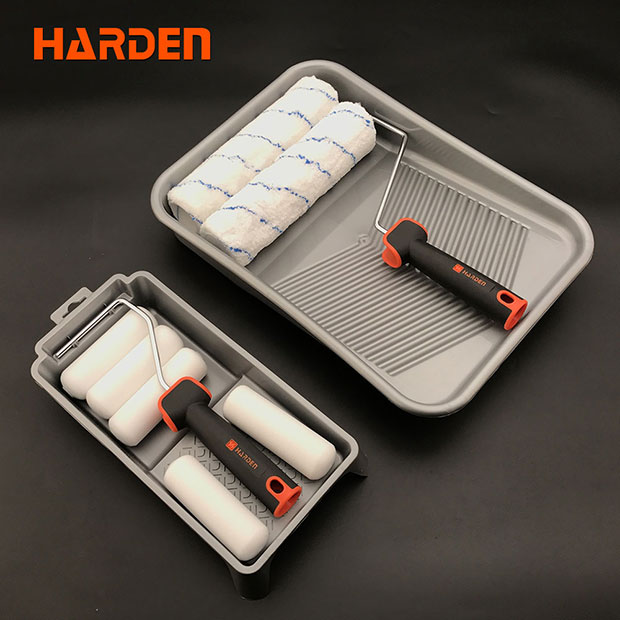 HARDEN 620133 4" 7Pcs Roller Brush Set Cost-effective smart paint roller, painting rollers and brushes, microfiber paint roller set 620133_img_3