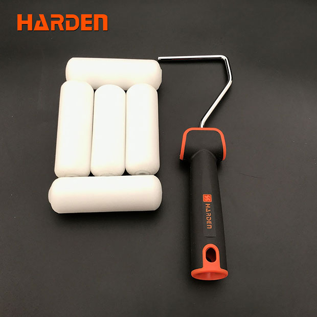 HARDEN 620133 4" 7Pcs Roller Brush Set Cost-effective smart paint roller, painting rollers and brushes, microfiber paint roller set 620133_img_4