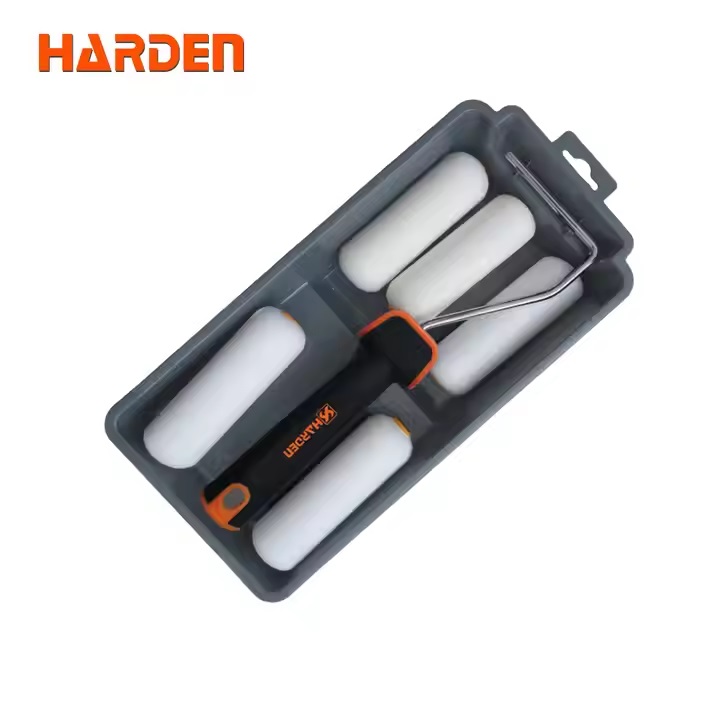 HARDEN 620133 4" 7Pcs Roller Brush Set Cost-effective smart paint roller, painting rollers and brushes, microfiber paint roller set 620133_img_5