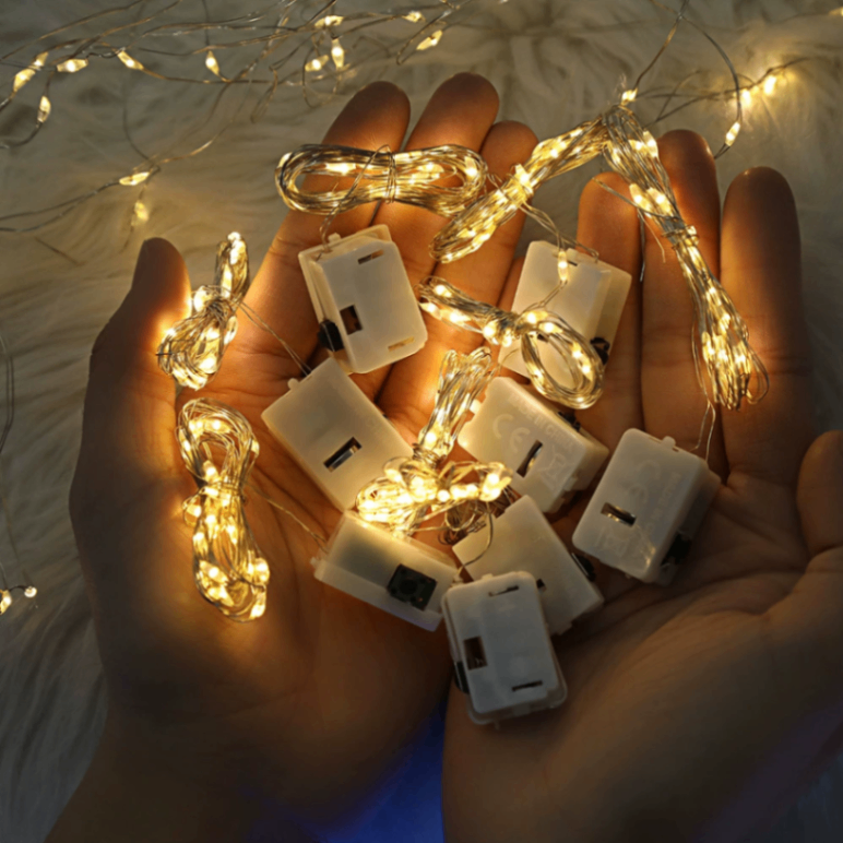 LED Fairy Lights 3 Mode Battery Powered Garland Light For Home Bedroom Garden Birthday Wedding Party Easter Decoration