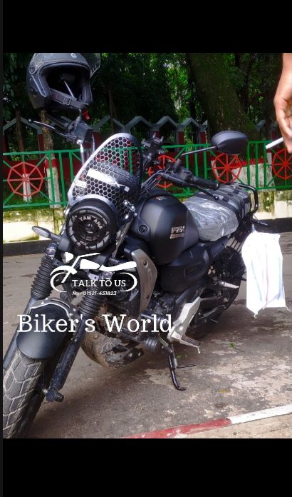 Premium Black Metal Visor For Yamaha FZ-X_img_2