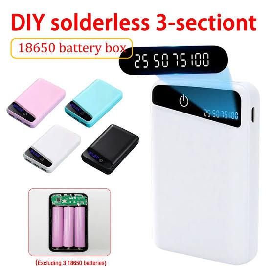 3x18650 Battery Power Bank Case | Rechargeable Battery Holder with 3 USB Ports for Custom Power Projects_img_2