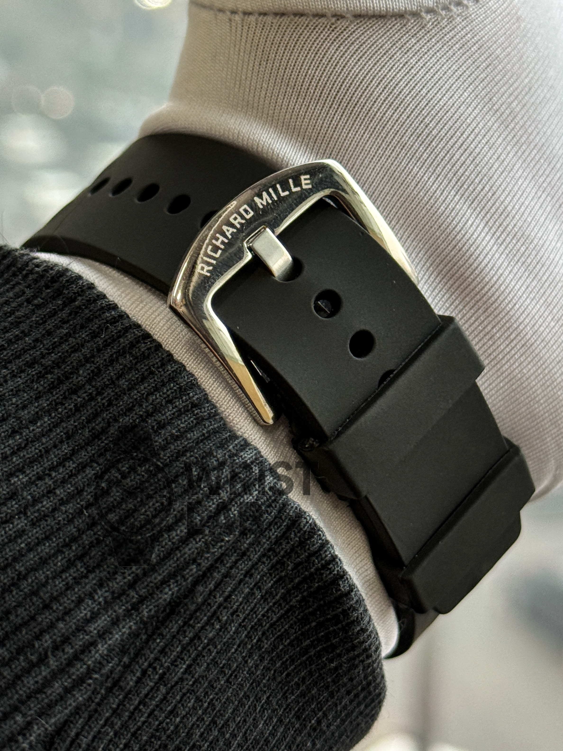 RICHARD MILLE SILVER CASE BLACK BELT_img_5