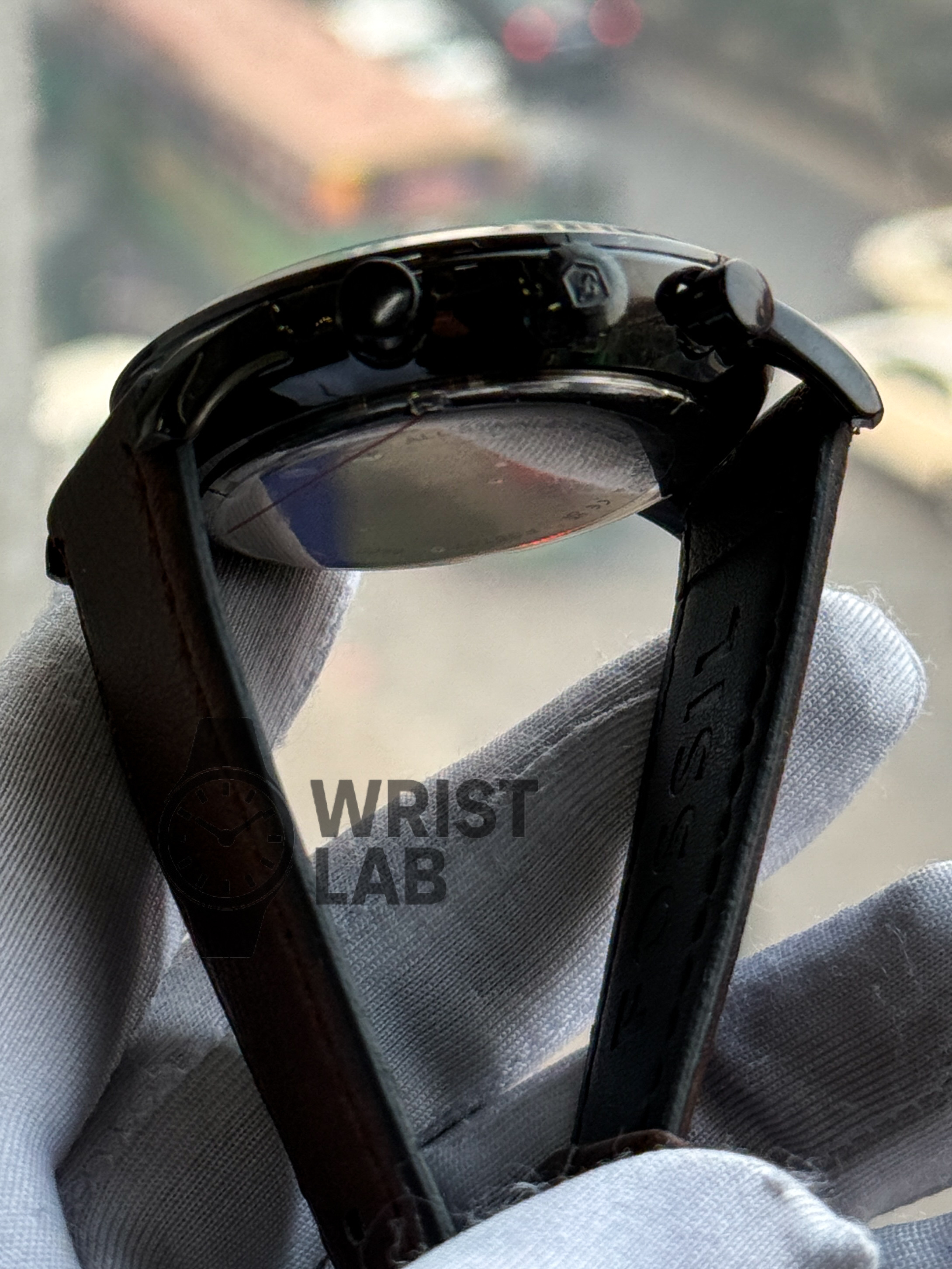 FOSSIL FAKE CHRONOGRAPH BLACK CASE BLACK DIAL BROWN LEATHER_img_2