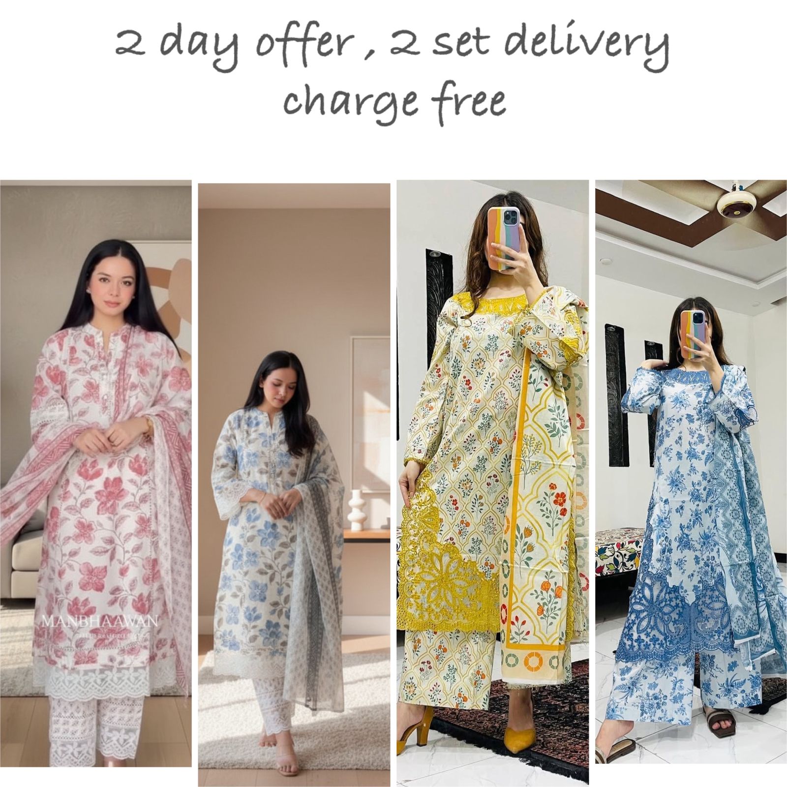 Pure Cotton Pakistani Inspired Suit Set