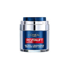 L’Oreal Revitallift Night Anti-Wrinkle Pressed Cream with Retinol + Niacinamide – 48gm