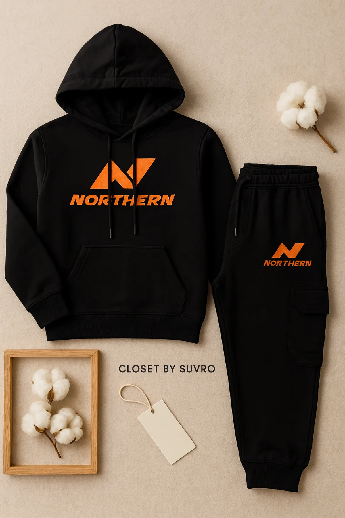 Kids Hoddie Set ( Norther Black) - Image 5