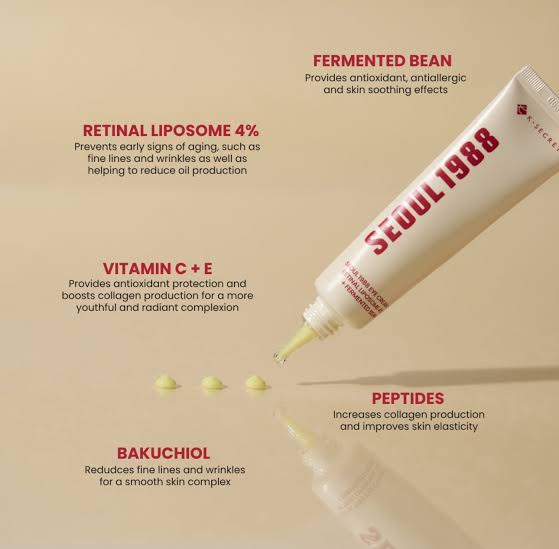 K-Secret Seoul 1988 Eye Cream : Retinal Liposome 4% + Fermented 30ml_img_2