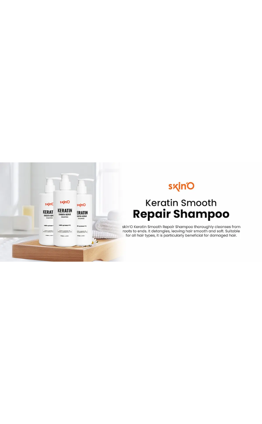 Skin’O Keratin Smooth Repair Shampoo 200ml - Image 2