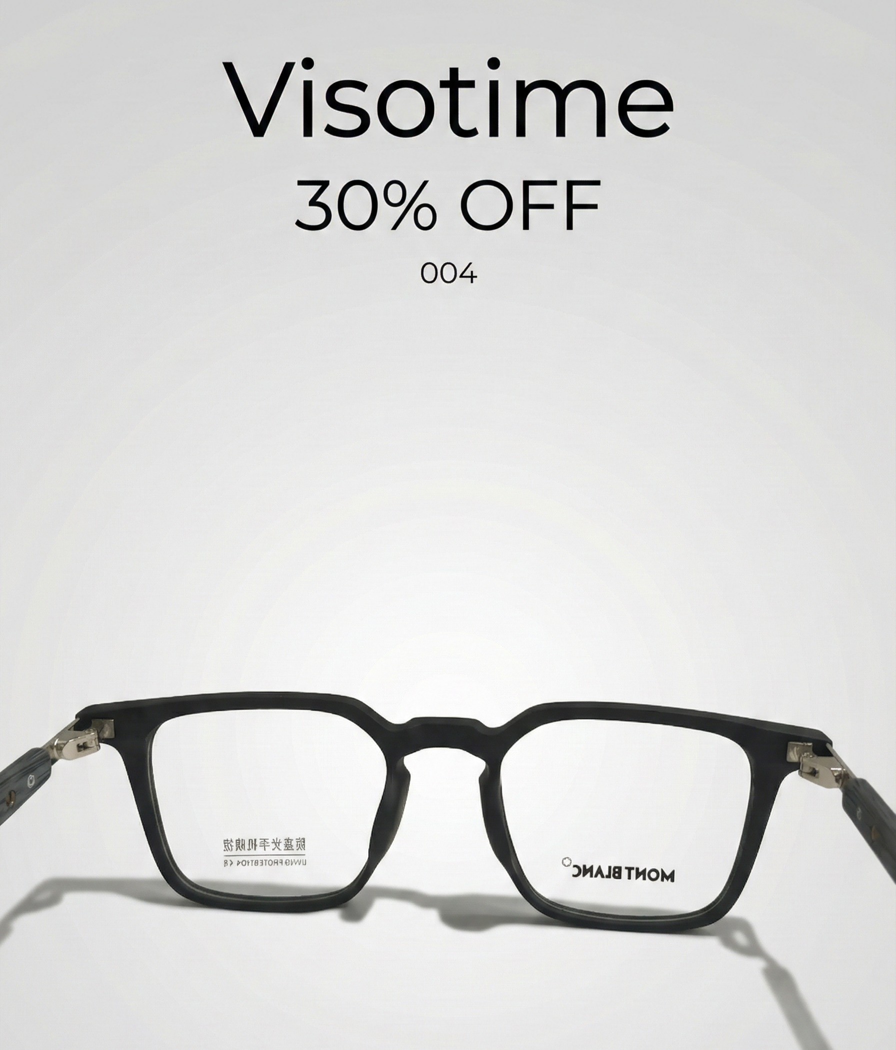 Mont Blanc Style Geometric Matte Black Eyeglasses – Model 004_img_2