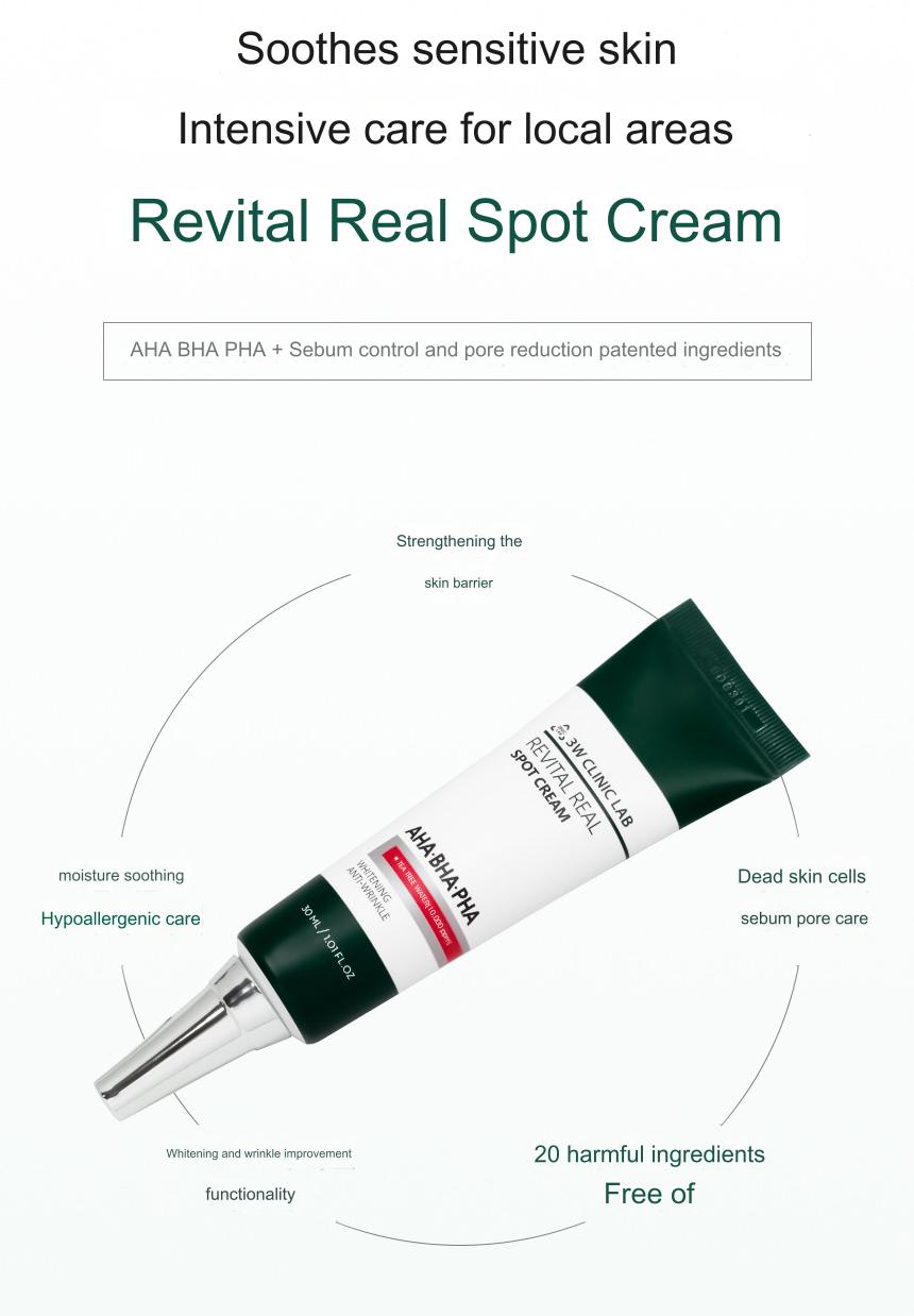 3W Clinic Lab AHA BHA PHA Revital Real Spot Cream, 30 ML_img_3