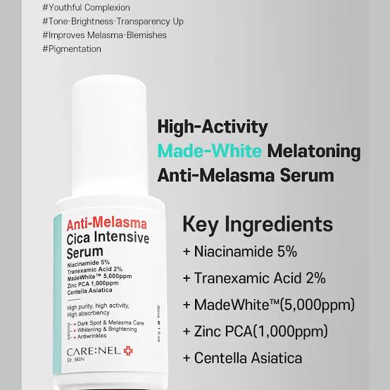 CARE:NEL Anti Melasma Cica Intensive Serum 30ml_img_3