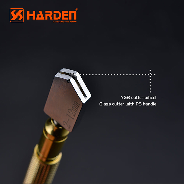 HARDEN 570352 Glass Cutter (Auto-Oil), 175mm, Manual Professional Glass Cutting Tool Auto Oil Glass Cutter YG8 Cutter Wheel; 570352_img_2