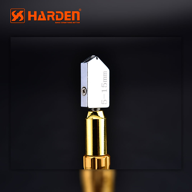 HARDEN 570353 Professional Glass Cutter (Auto-Oil ), 185mm, with Aluminum Alloy Handle cutting ability: 5 - 15mm thick glass; Model: 570353_img_1