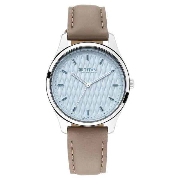 TITAN Women’s Leather Strap Analog Watch - 2639SL05_img_0