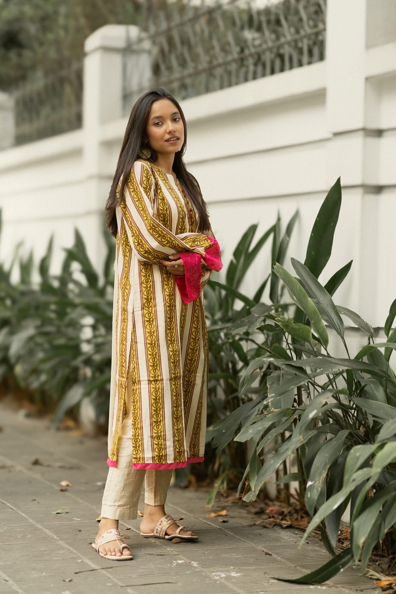 Jouty - জ্যোতি | Long Kurti with Lace Work & Pocket | 1PC