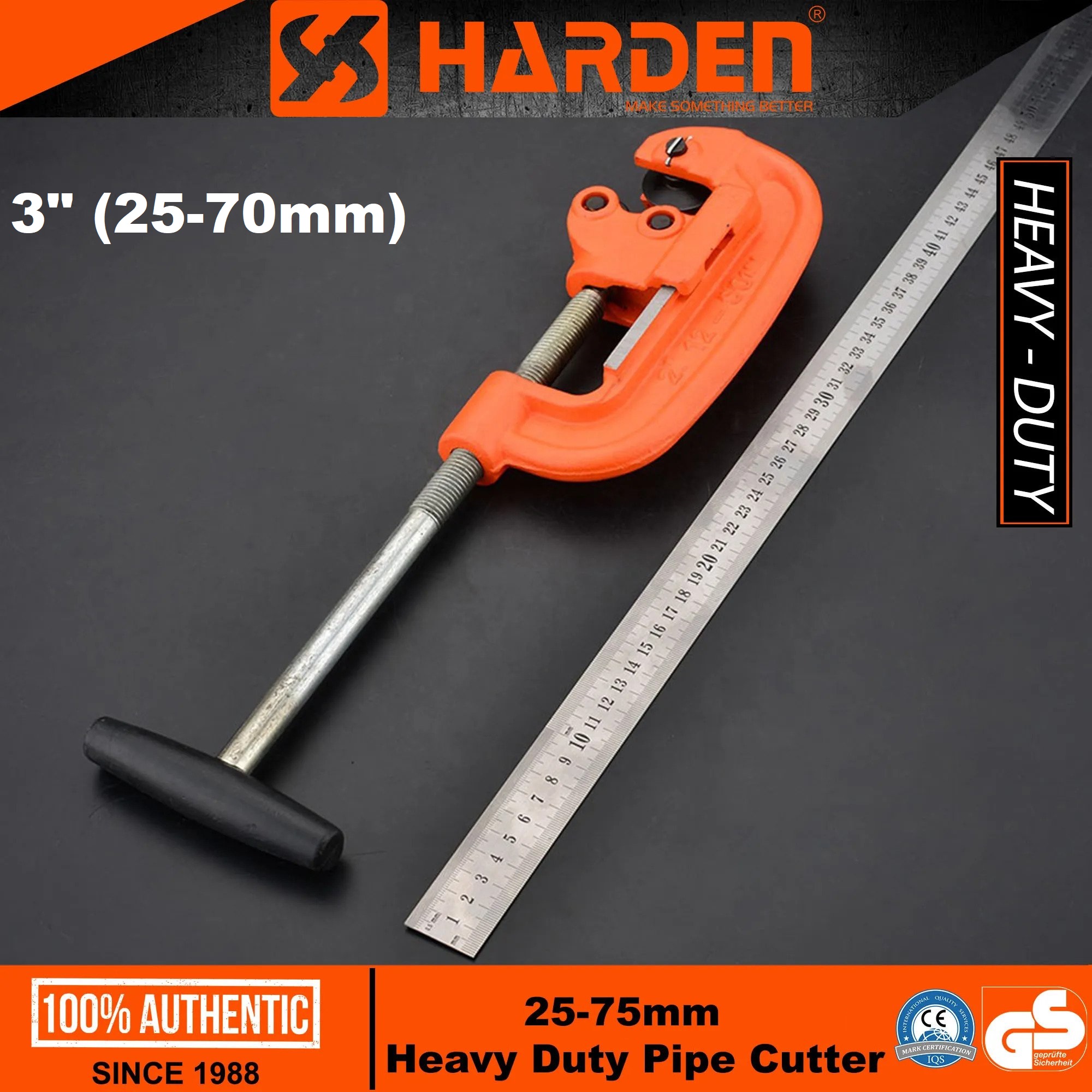 HARDEN Heavy Duty Pipe Cutter (12-50mm | 25 - 75mm), Tube Cutter; Model: 600825 | 600826