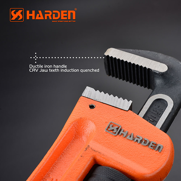 HARDEN Pipe Wrench (8" | 10" | 12" | 14" | 18" | 24" | 36" | 48"), Professional Heavy Duty Chrome Vanadium; 600810 - 600817_img_1