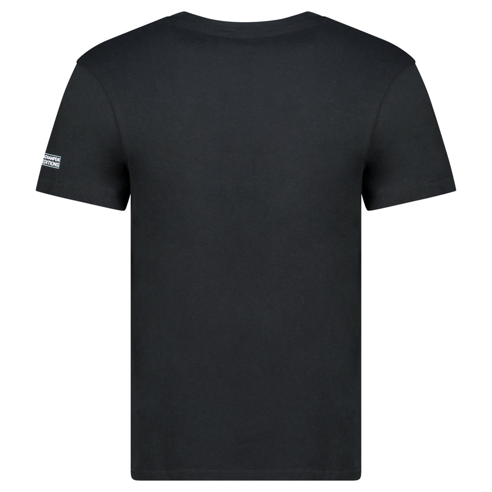 Canadian Peak JVICKEAK Homme - T-Shirt Col Rond avec Impressions et Drapeau Noir_img_1