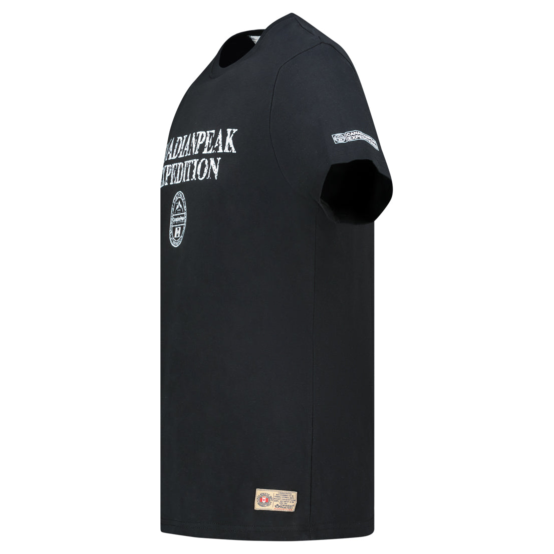 Canadian Peak JVICKEAK Homme - T-Shirt Col Rond avec Impressions et Drapeau Noir_img_2