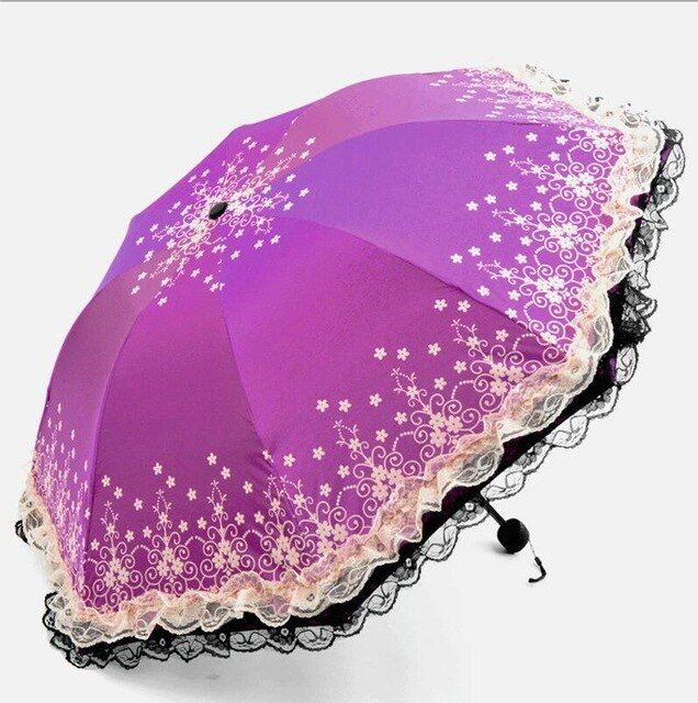 Moon Embroidery Lace Umbrella