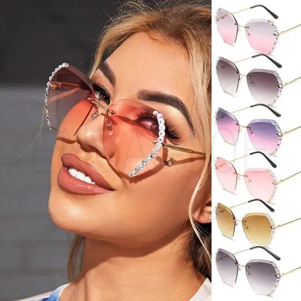 Rhinestone Women Luxury Brand Designer Female Sunglass, Ladies Sunglasses, Womens Sunglasses