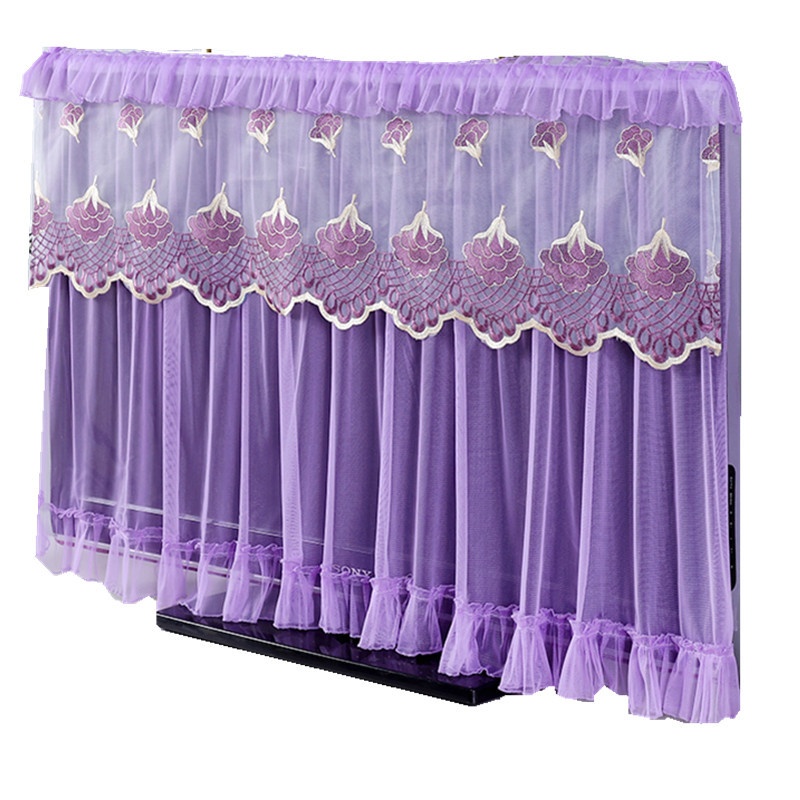 42 Inch TV dust cover, Dustproof Lace Cloth Fabric TV dust cover