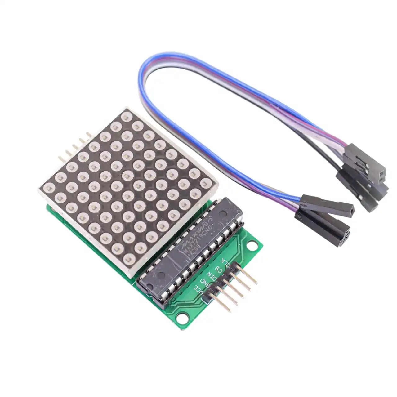 MAX7219 Dot Matrix Module for Arduino Microcontroller 8×8 Dot Display with 5 Pin Line MAX7219 Display – High-Resolution LED Matrix for DIY Projects and Displays
