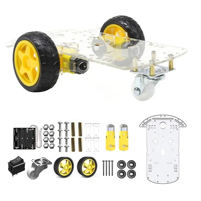 Smart Robot Car 2WD Motor Chassis Kit – Tracing Car Box Kit with Battery Box for Arduino DIY Projects