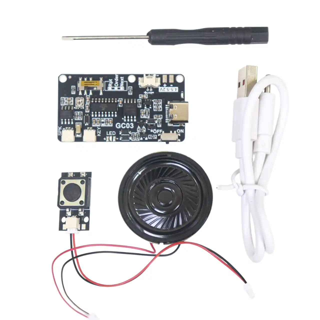 GC03 DIY Sound Recorder Module – MP3 Voice Playback Module for Greeting Cards & Music Boxes