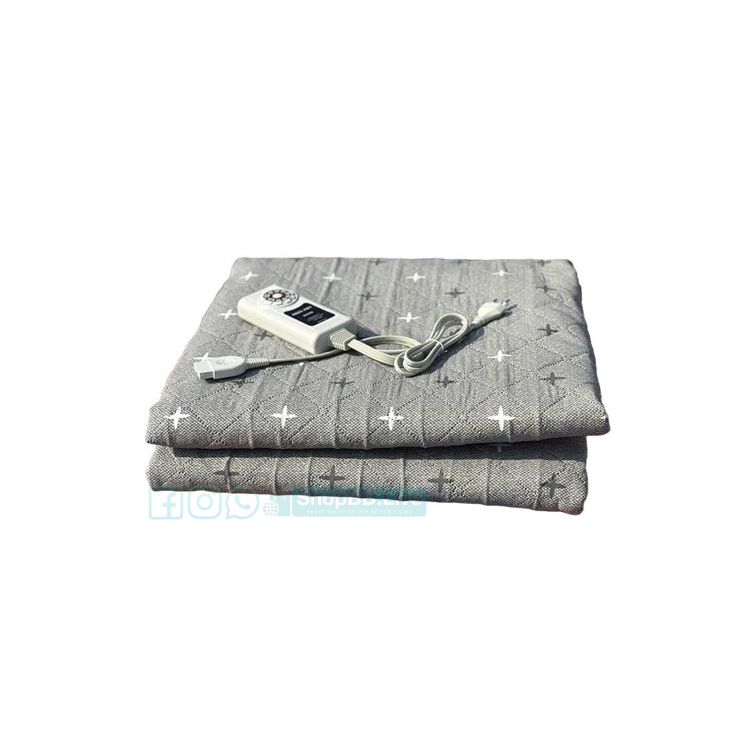 Korean Electric Heating Bed Pad Double Size 135×180cm | 9-Mode Temperature Control, Pre-Heating, Soft Tropical Fabric | Price in BD_img_3