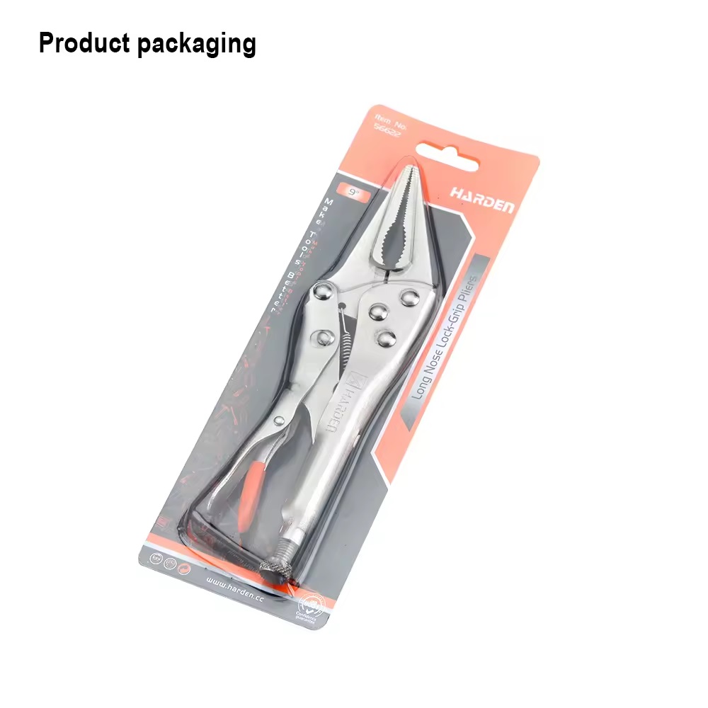 HARDEN 560622 9" Grip Pliers, Straight Jaw, Professional Long Nose Locking Pliers Grip Pliers Straight Jaw Lock Vise Grip Clamp Hand Tool; Model: 560622_img_5