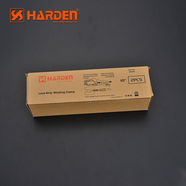 HARDEN 560632 10" Welding Locking Pliers (Curved Jaw), Non-slip Handle Lock Grip, Curved Jaw Welding Locking Pliers; Model: 560632_img_3
