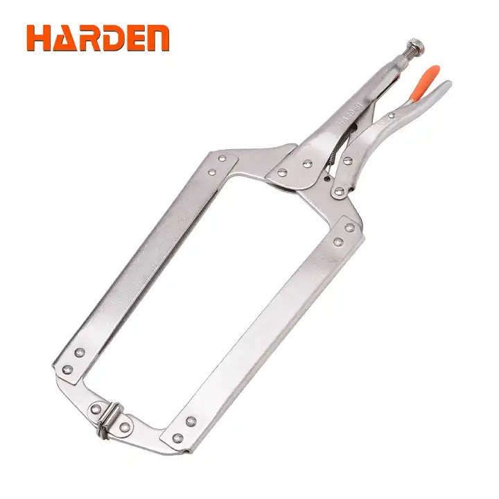 HARDEN 560648 18" Grip Locking Pliers (C-Clamp), Lock Grip Ring Plier Tool, C Clamp, C Locking Ring Hose Clamp, Vice Grip Pliers, Locking Pliers, Quick Release C-Clamp Straight Jaw Locking Pliers; Model: 560648