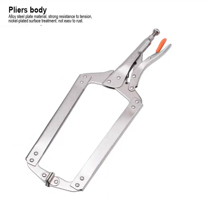 HARDEN 560648 18" Grip Locking Pliers (C-Clamp), Lock Grip Ring Plier Tool, C Clamp, C Locking Ring Hose Clamp, Vice Grip Pliers, Locking Pliers, Quick Release C-Clamp Straight Jaw Locking Pliers; Model: 560648_img_1