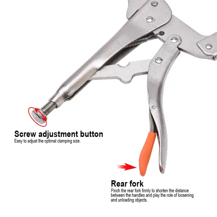 HARDEN 560648 18" Grip Locking Pliers (C-Clamp), Lock Grip Ring Plier Tool, C Clamp, C Locking Ring Hose Clamp, Vice Grip Pliers, Locking Pliers, Quick Release C-Clamp Straight Jaw Locking Pliers; Model: 560648_img_3