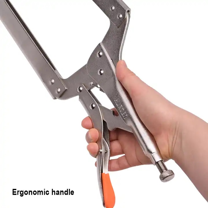 HARDEN 560648 18" Grip Locking Pliers (C-Clamp), Lock Grip Ring Plier Tool, C Clamp, C Locking Ring Hose Clamp, Vice Grip Pliers, Locking Pliers, Quick Release C-Clamp Straight Jaw Locking Pliers; Model: 560648_img_5