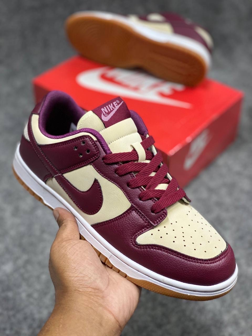 Nike Dunk Low Retro Premium "Valentine's Day" : "Pale Ivory/Medium Soft Pink-Night Maroon" (1:1) thumbnail 2
