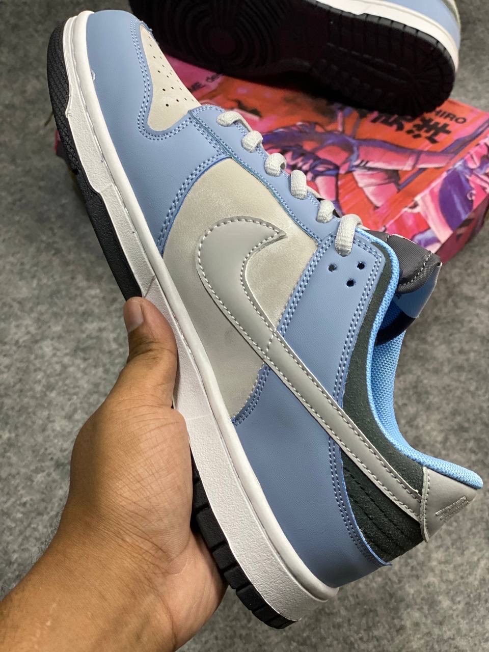 Nike Dunk Low: "light blue and grey" (1:1) thumbnail 3