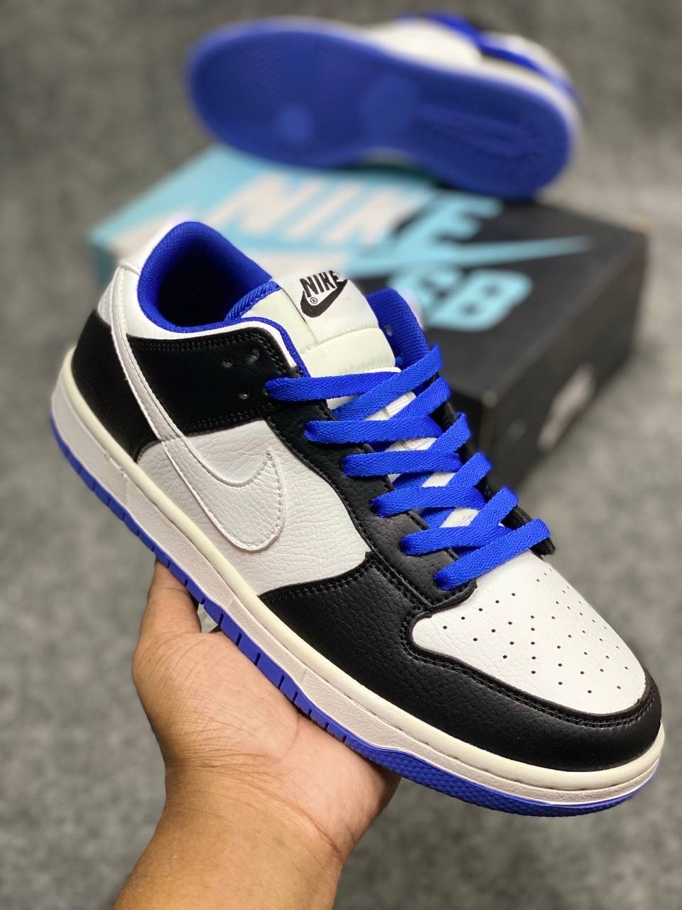 Nike Dunk Low Retro "White Black Game Royal" (1:1) thumbnail 2