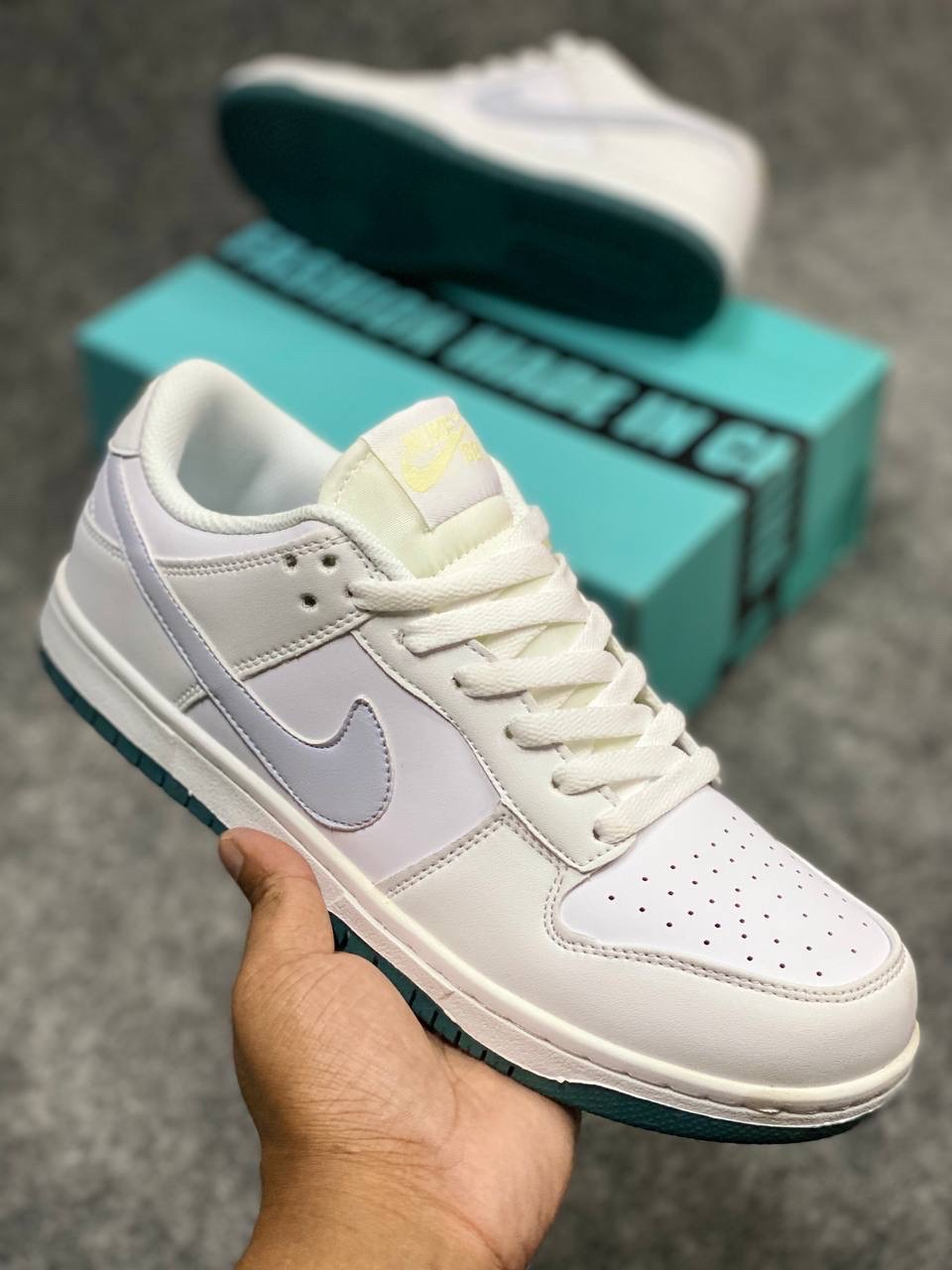 Nike Dunk Low GS 'White Grey Teal' (1:1) thumbnail 2