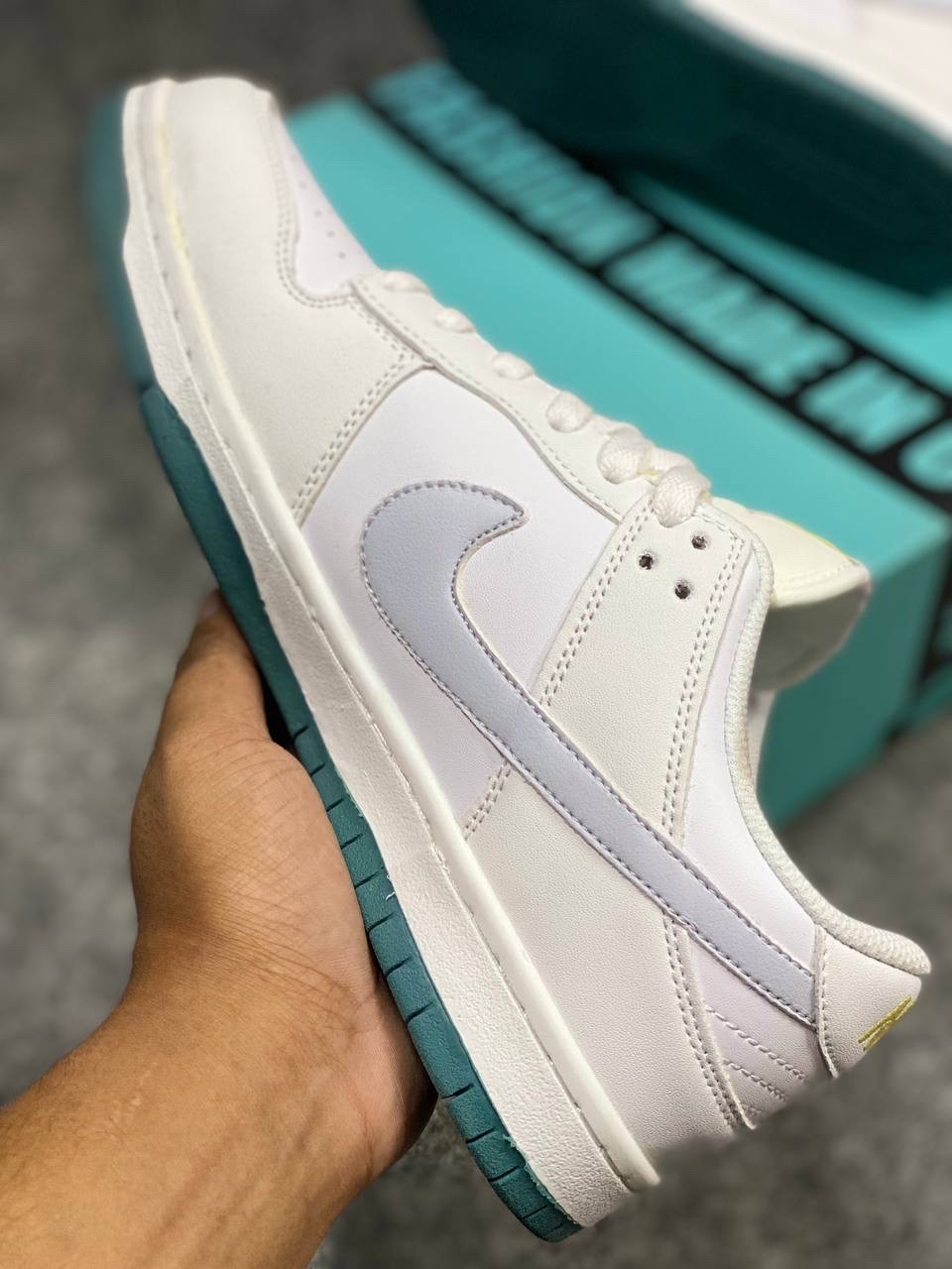 Nike Dunk Low GS 'White Grey Teal' (1:1) thumbnail 3