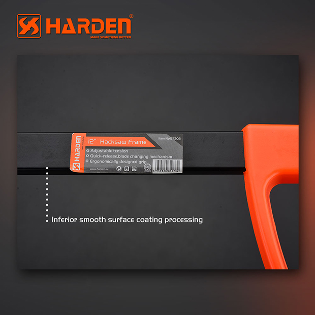 HARDEN 610702 Hacksaw Frame (Classic), 12", Adjustable Metal Hacksaw Frame \w blade; 610702_img_1